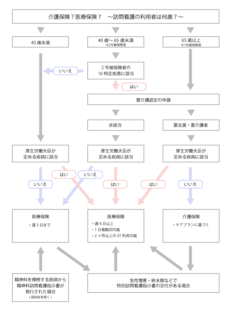 ケアーズ橋本_訪問看護の保険適応チャート